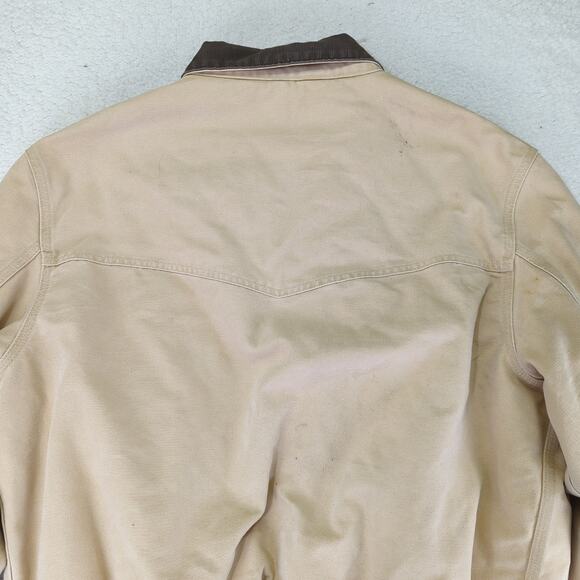 Vtg 90s Carhartt Santa Fe J14 WET Jacket Quilt Lined Men's 2XL Western Corduroy - Picture 9 of 14